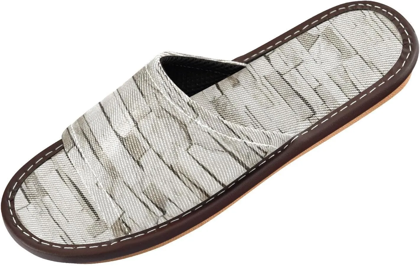 Stone Lined Granite Portable Lightweight Womens Fashion Slippers Indoor Outdoor Slip on Open Toe
