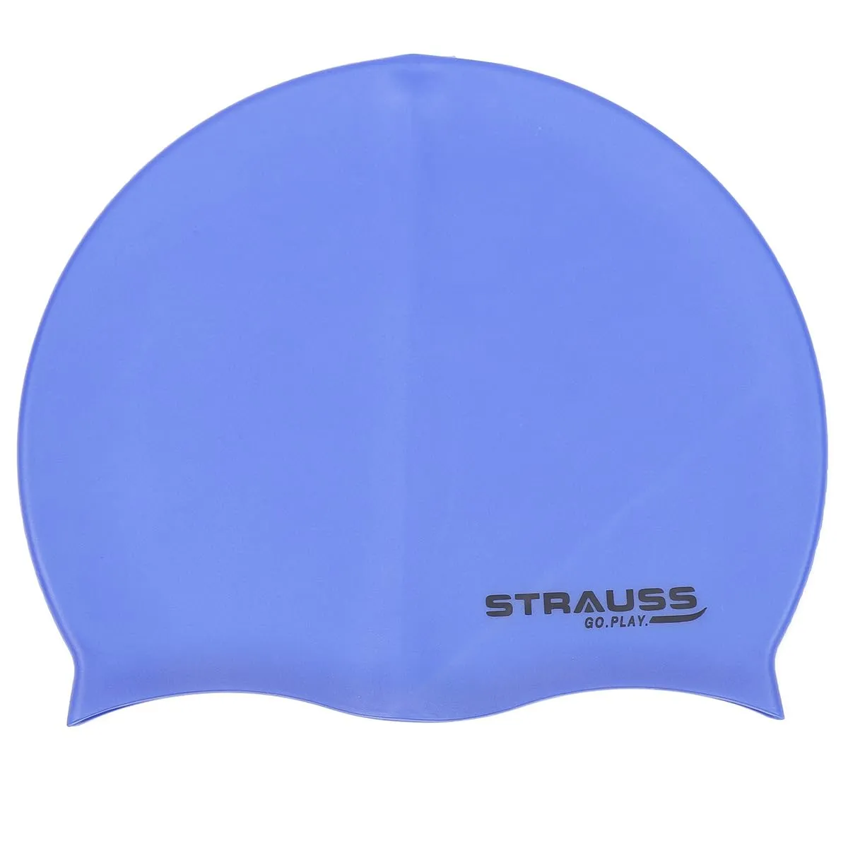 Strauss Latest Designed Swimming Cap | Keeps Hair Clean with Ear Protector | Suitable For Long and Short Hair | Swimming Head Cap With Breathable Fabric | Waterproof Swim Cap for Adult, Woman and Men ,(Blue)