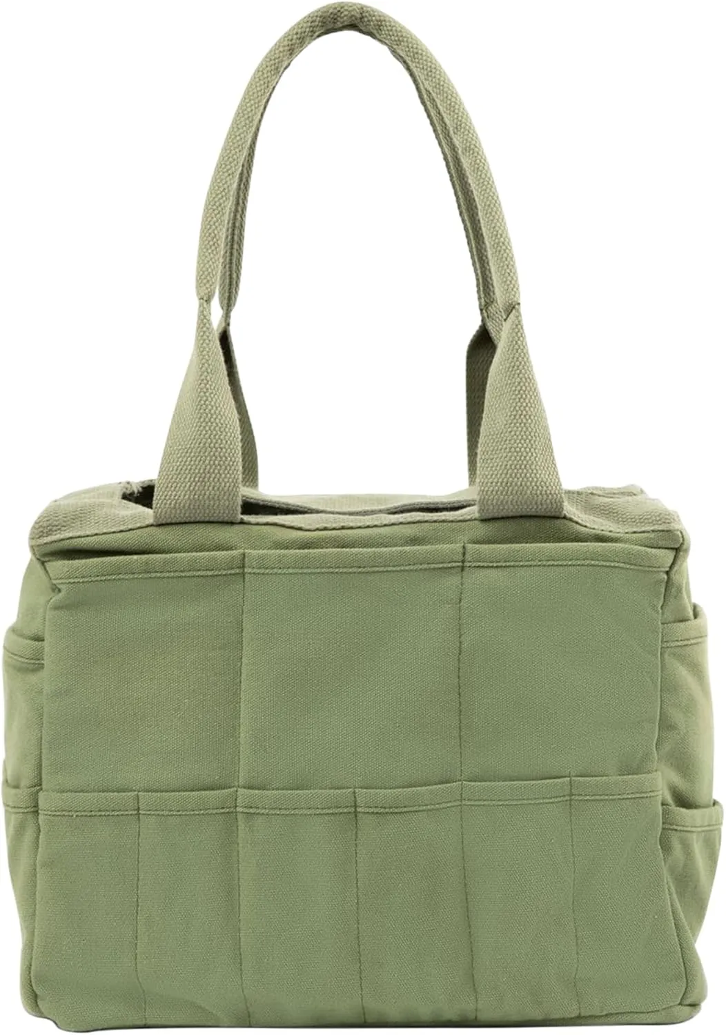 Studio Bag: Pottery Tool Bag, Art Supply Storage, Knitting Yarn Organizer, Crochet Projects, & Washable Craft Tote, 30 Pockets, 25  Canvas Colors, Student Artist Gift (Ganja Green)