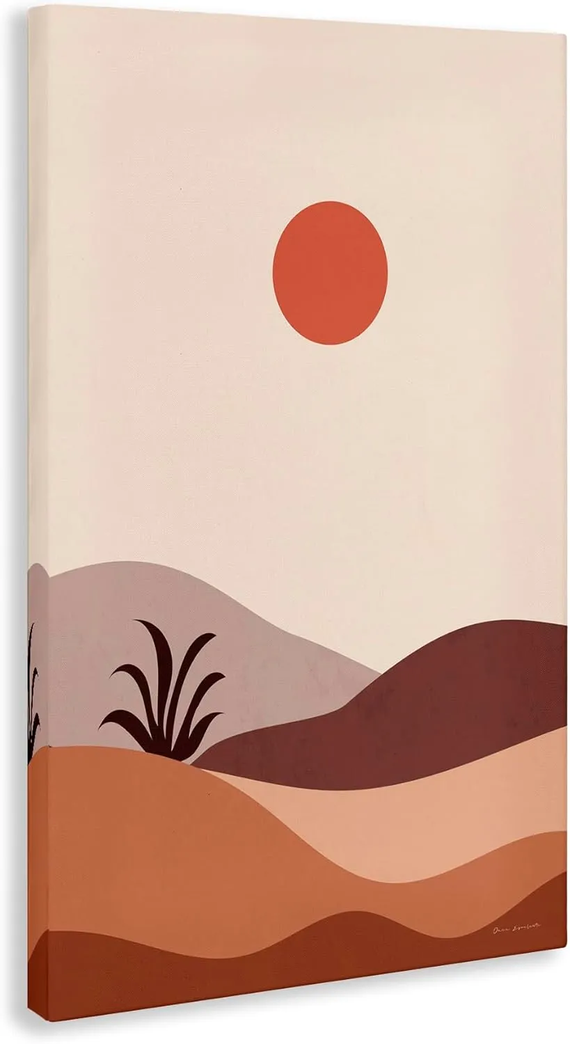 Stupell Industries Boho Desert with Plant Canvas Wall Art Design by Omar Escalante, 20 x 30