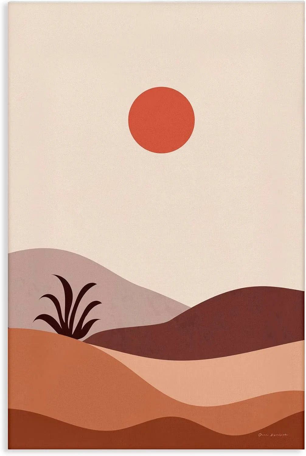 Stupell Industries Boho Desert with Plant Canvas Wall Art Design by Omar Escalante, 20 x 30