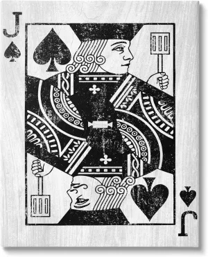 Stupell Industries Card Deck Jack Spade Symbol Canvas Wall Art, Design by Lil' Rue