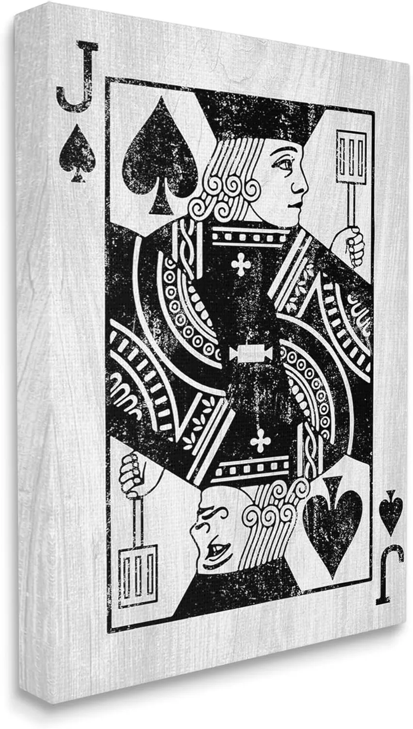 Stupell Industries Card Deck Jack Spade Symbol Canvas Wall Art, Design by Lil' Rue