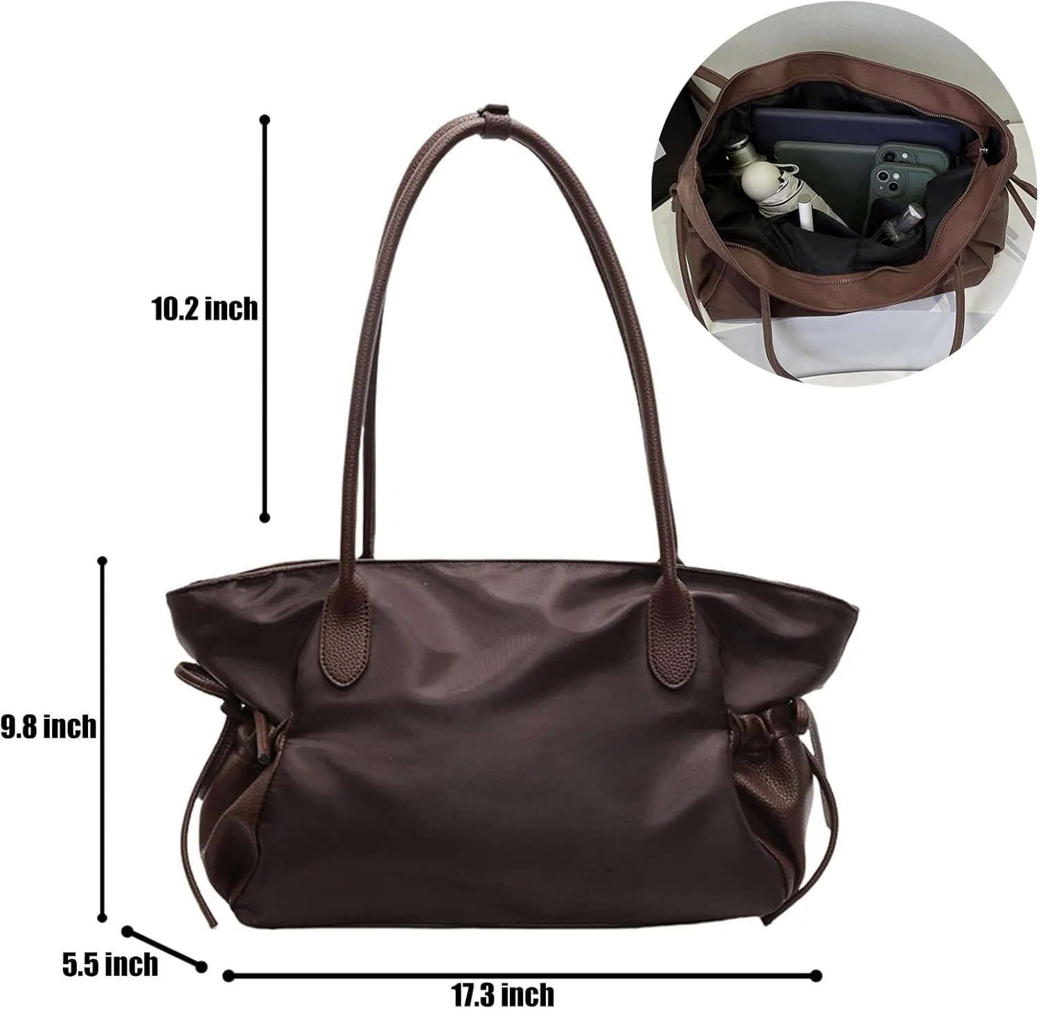 Stylish Tote Bag for Women, Shoulder Office Tote Purses, Casual Nylon Hobo Handbags