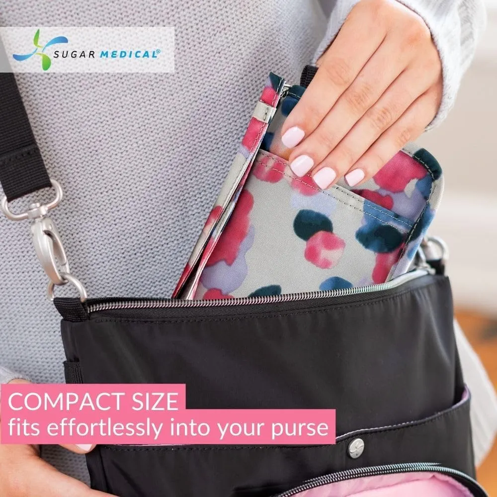 Sugar Medical Diabetes Supply Case | Medical Supplies Travel Bag | Glucose Meter Organizer | Diabetic Care Products | Glucometer Kit (Addison)
