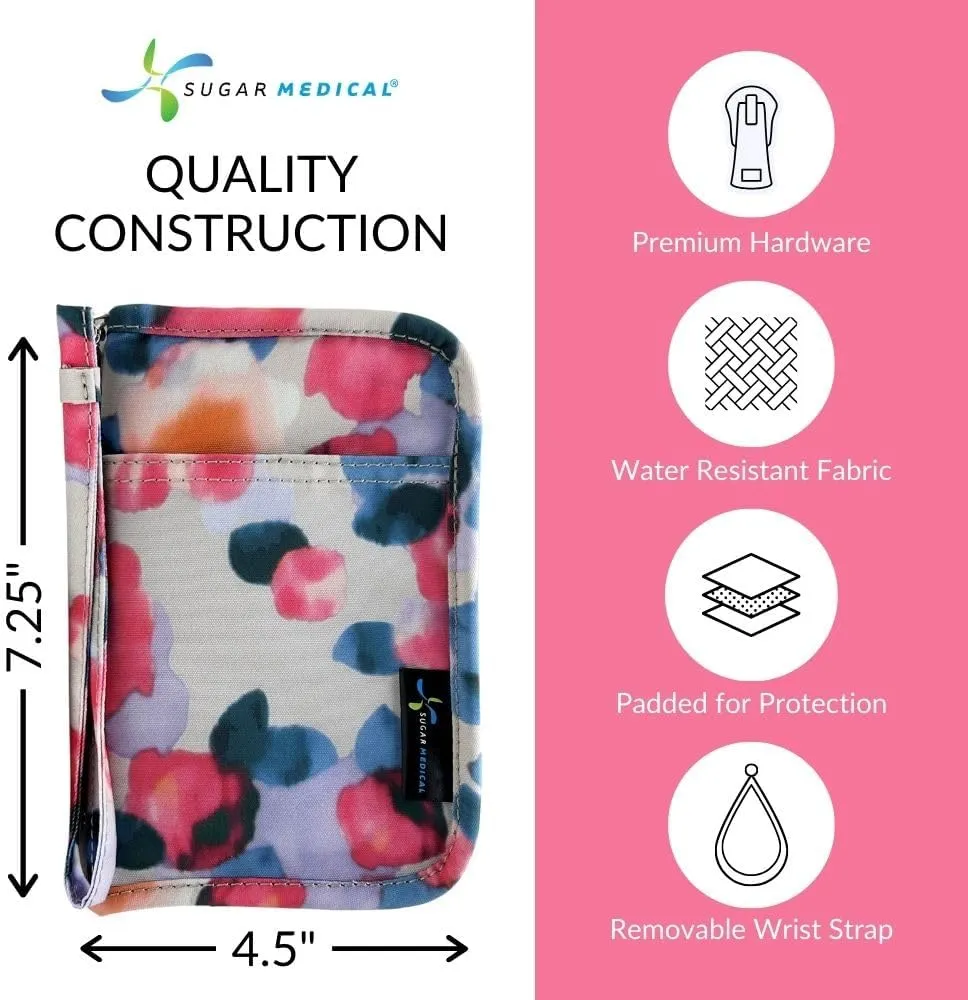 Sugar Medical Diabetes Supply Case | Medical Supplies Travel Bag | Glucose Meter Organizer | Diabetic Care Products | Glucometer Kit (Addison)