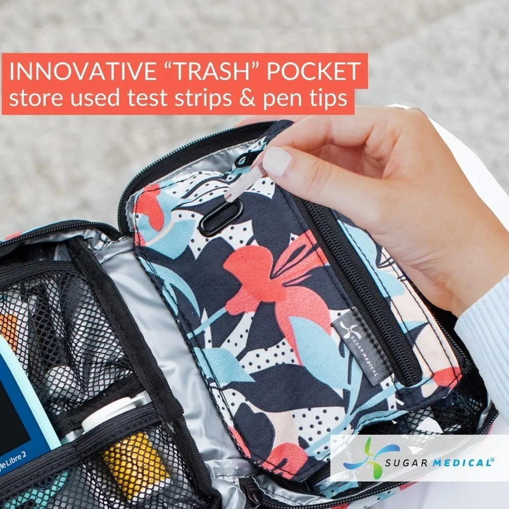 Sugar Medical Insulated Diabetes Organizer | Diabetes Supply Case | Diabetic Care Products | Diabetic Supplies Travel Case | Insulin Pen Case | Glucose Meter Case