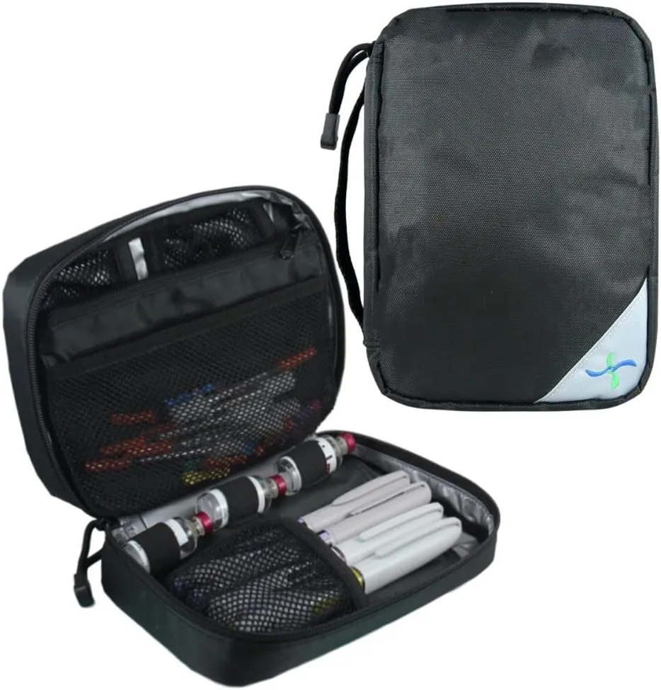 Sugar Medical Insulated Diabetes Organizer | Diabetes Supply Case | Diabetic Care Products | Diabetic Supplies Travel Case | Insulin Pen Case | Glucose Meter Case