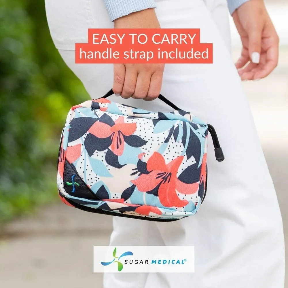 Sugar Medical Insulated Diabetes Organizer | Diabetes Supply Case | Diabetic Care Products | Diabetic Supplies Travel Case | Insulin Pen Case | Glucose Meter Case