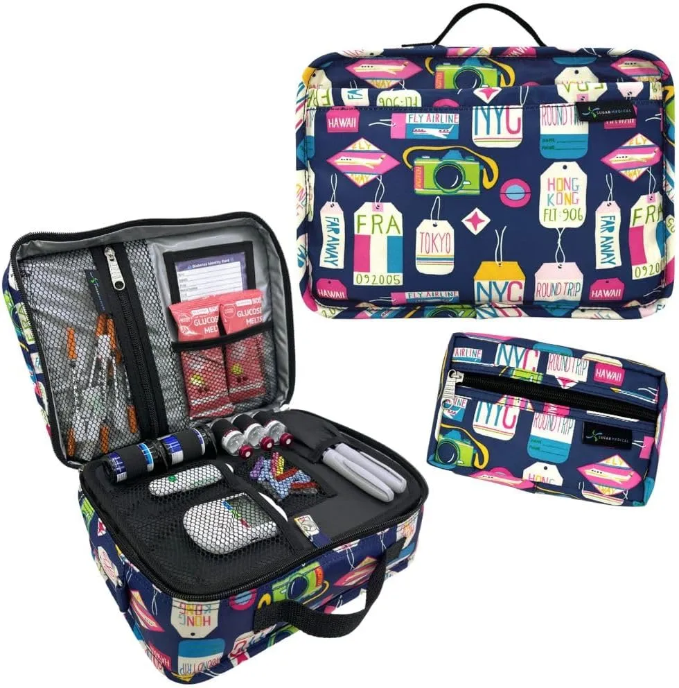 Sugar Medical Insulated Diabetes Travel Bag | Diabetic Care Products | Diabetic Supplies Case | Glucose Meter Case