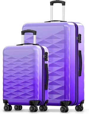 Suitour Luggage Sets 2 piece, Hardshell Lightweight Travel Suitcase with Spinner Wheel 20/28 inch Travel Suitcase set