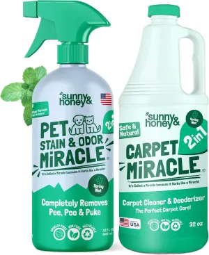 Sunny & Honey Carpet Miracle and Pet Stain & Odor Miracle Bundle