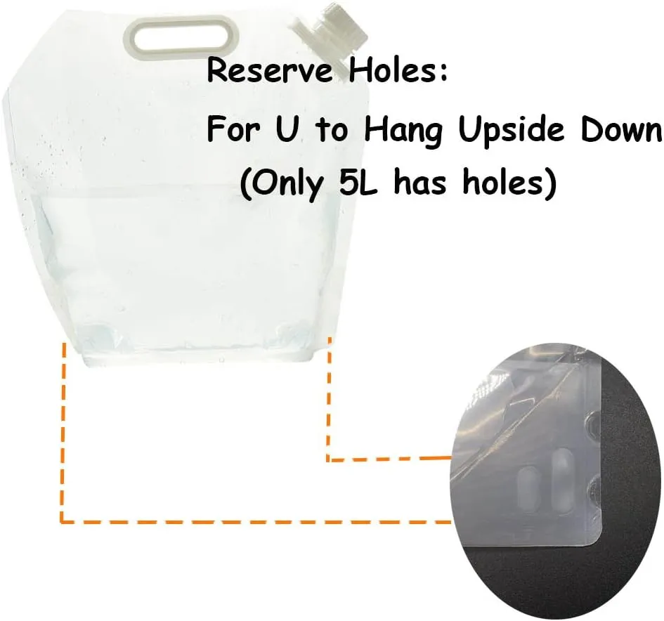 SUPANT Collapsible Emergency Water Jug Container Bag, Freezable, BPA Free Plastic Water Carrier Tank, Outdoor Folding Water Bag for Sport Camping Riding Mountaineer Backoacking, Food Grade