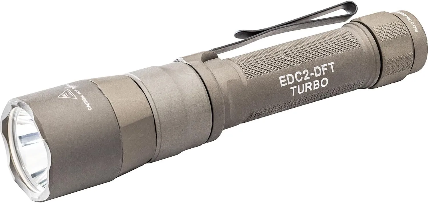 SureFire EDC2-DFT High-Candela Everyday Carry LED Flashlight, Tan