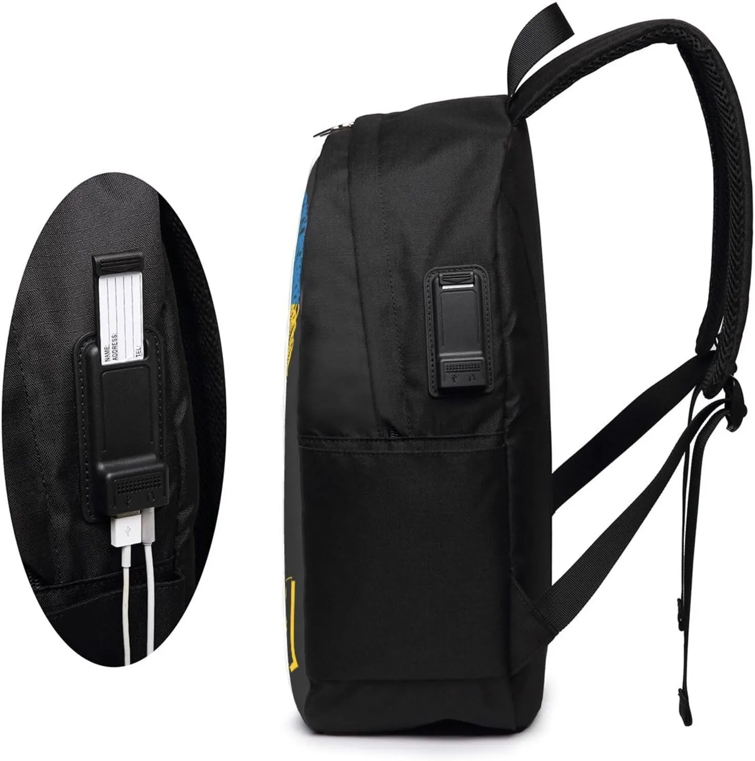 Swedish Sweden Flag Heart Laptop Backpacks Travel Backpack Casual Business Daypack Sport Rucksack Computer Bag Fits up to 17 Inch Notebook with USB Port