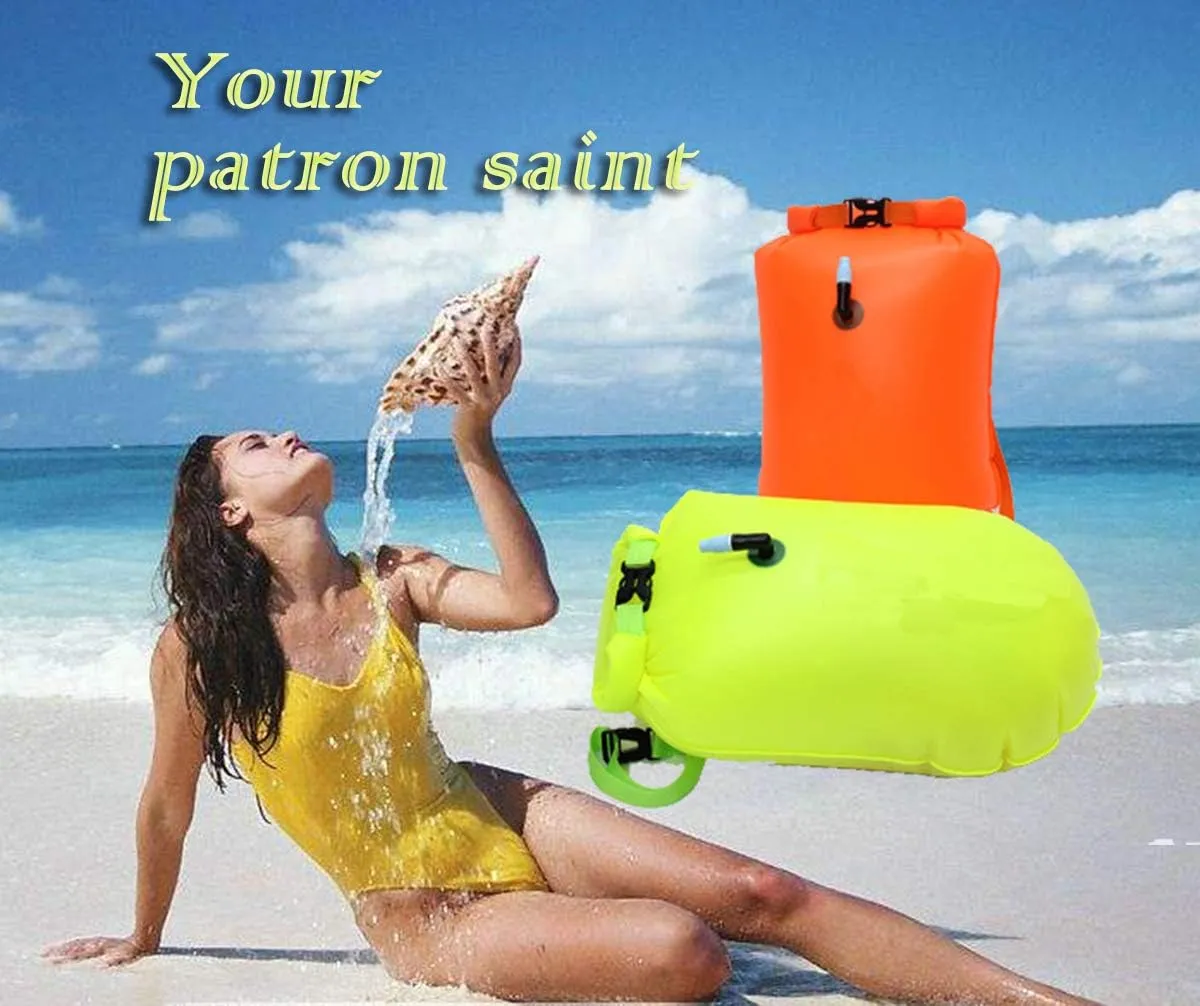 Swim Buoy,20L Storage Swimming Life-Saving Dry Drift Bag for Open Water Swimmers, Triathletes, Kayakers and Snorkelers, Highly Visible Buoy Float for Safe Swim Training