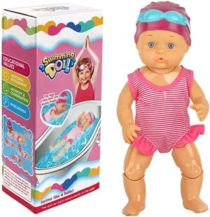 Swimming Baby Doll,2025 New Upgraded Waterproof Swimmer Toy,Electric Water Baby Toy, Backstroke Swimming Toy for Pool, for Pool/Bathroom Boy & Girl Gifts