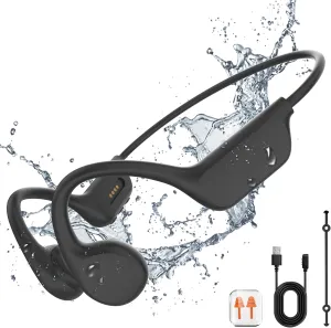 Swimming Headphones, IP68 Waterproof Underwater Earphones for Swim, Open Headphones MP3 Payer & Bluetooth for Swimming, Running, and Daily Use (Classic)