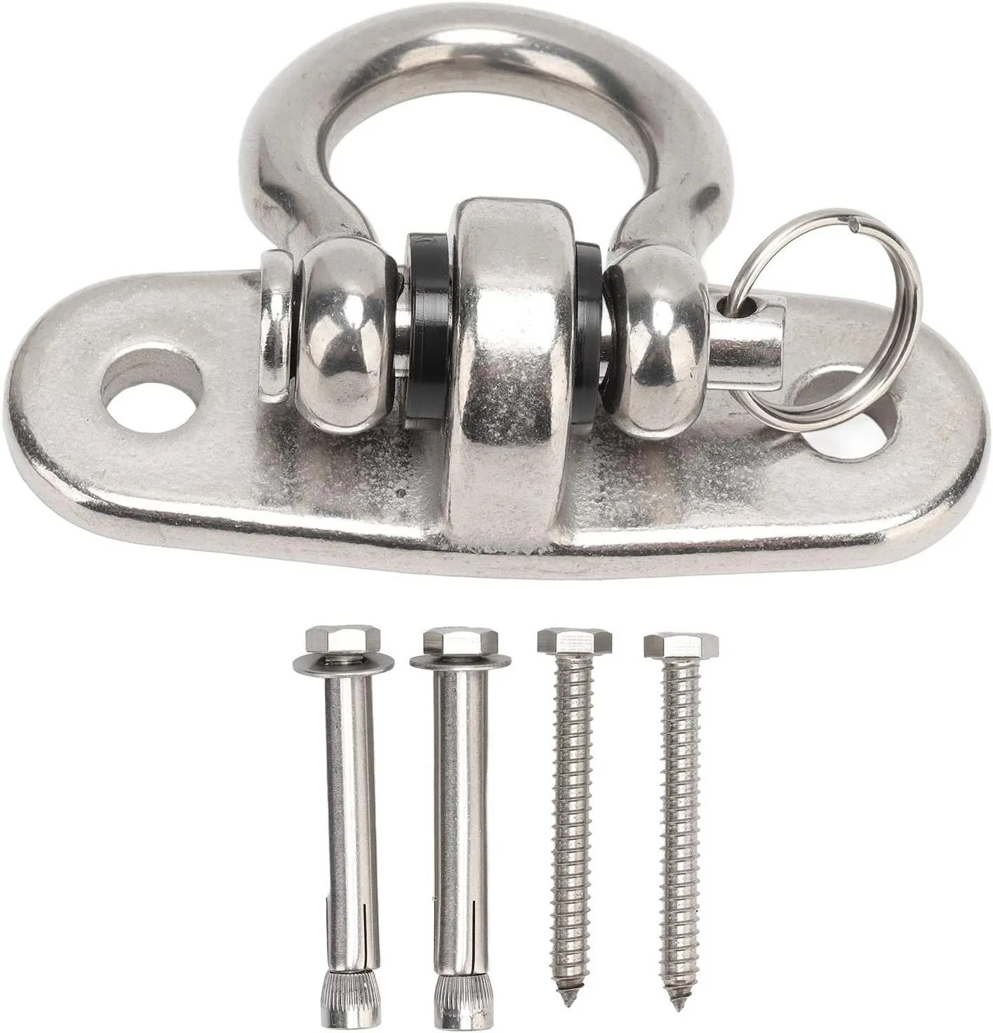 Swing Hook Set 360 Degree Rotating Heavy Duty Swing Hangers 304 Stainless Steel Swing Hangers Screws Bolts for Hammock Hanging Chair