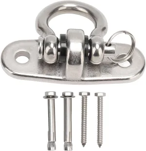 Swing Hook Set 360 Degree Rotating Heavy Duty Swing Hangers 304 Stainless Steel Swing Hangers Screws Bolts for Hammock Hanging Chair