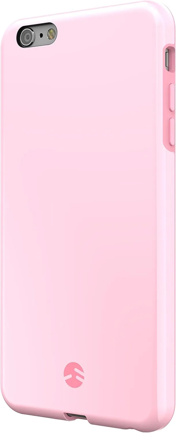 Switcheasy N  Hybrid Dual Colors Protective TPU Case   Native Touch Buttons for iPhone 6s Plus (2015) and iPhone 6 Plus (2014) (Pink)