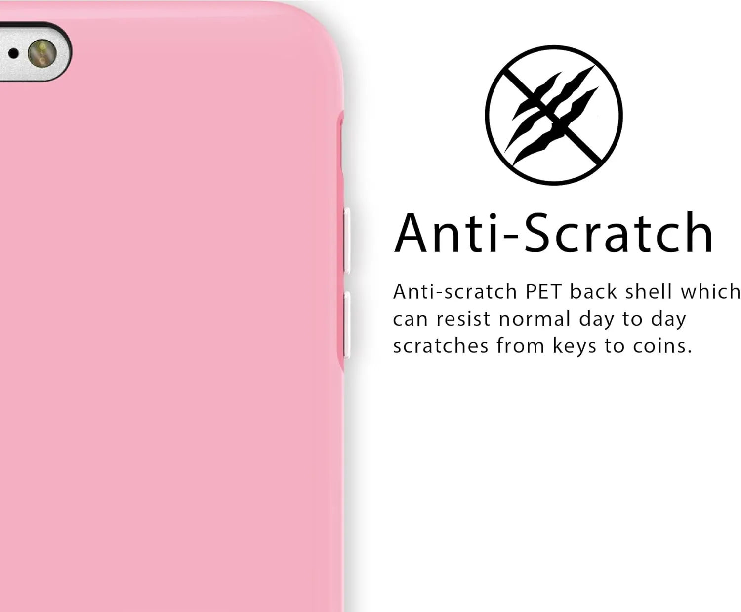 Switcheasy N  Hybrid Dual Colors Protective TPU Case   Native Touch Buttons for iPhone 6s Plus (2015) and iPhone 6 Plus (2014) (Pink)