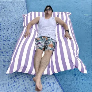 SXBCyan 140x180cm Floating Bean Bag Cover for Swimming Pool with Inner Liner No Filler -Reusable Bean Bag for Swimming- Floating Bean Bags Pouf Cover Home Outdoor Garden Beach Camp(Lightt purple)