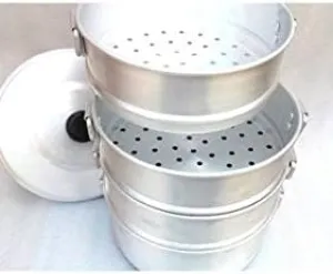 Tabakh Aluminum Momos Steamer Large, 13", 7.75L Capacity