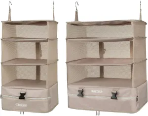 TABITORA Portable Hanging Travel Shelves Bag Packing Cube Organizer Suitcase Storage Large Capacity