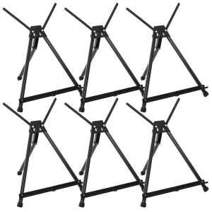 Tabletop Easel for Painting - 15" to 21" Adjustable Metal Painting Easel - Portable Art Easels (Pack of 6) for Display Table Stand - Canvas, Whiteboards, Posters, Signs, Drawings