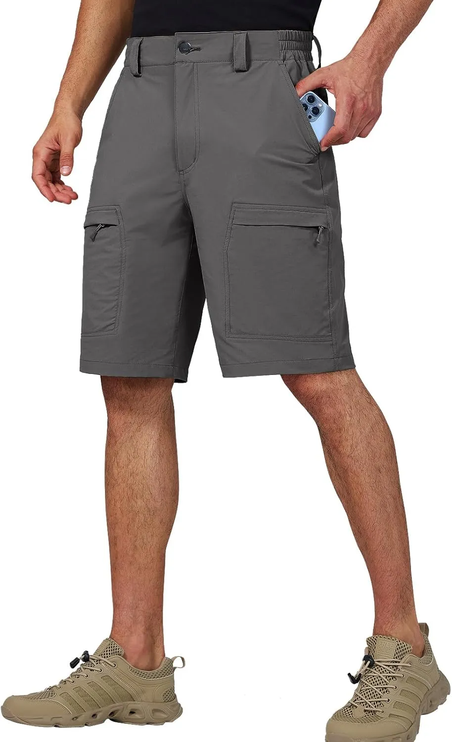 Tactical Cargo Shorts for Men Quick-Dry Lightweight Work Shorts with 7 Pockets,Durable Hiking Outdoor Short