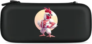 Taekwondo Muscle Turkey Chicken Hard Shell Travel Case with Rope 15 Game Card Pockets Compatible with Switch Protective