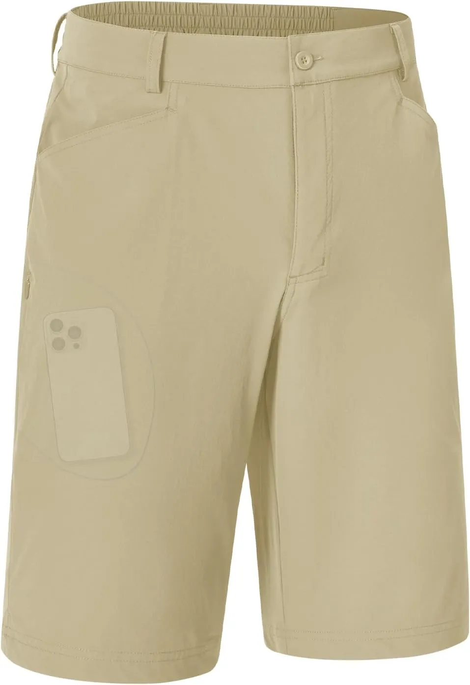 TBMPOY Men's Golf Dress Shorts Stretch Elastic Waist 11" Quick Dry Lightweight Travel Casual Shorts 5 Pockets Travel Casual