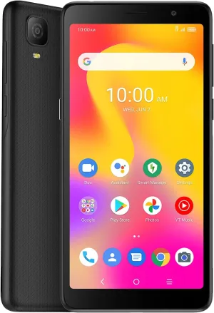TCL A30 Unlocked Smartphone with 5.5" HD  Display, 8MP Rear Camera, 32GB 3GB RAM, 3000mAh Battery, Android 11, Prime Black (Renewed)