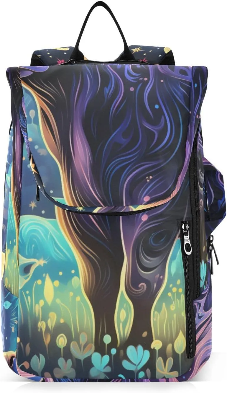 Tennis Bag Tennis Backpack for Women Men, Tennis Bag Holds 2 Rackets, Pickleball Paddles Balls, Badminton Squash, Cute Cow (33)