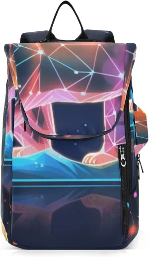 Tennis Bag Tennis Backpack for Women Men, Tennis Bag Holds 2 Rackets, Pickleball Paddles Balls, Badminton Squash, Polar Bear (14)