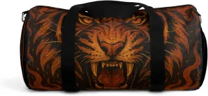 The Grind duffle bag with tiger design | Motivational gym and travel bag for winners | Bold, durable mindset gear