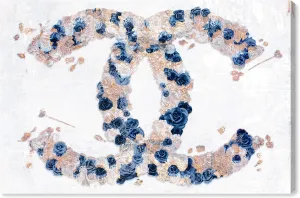 The Oliver Gal Artist Co. Fashion and Glam Wall Art Canvas Prints 'Dreaming of Classic Beauty Navy' Home Décor, 45" x 30"