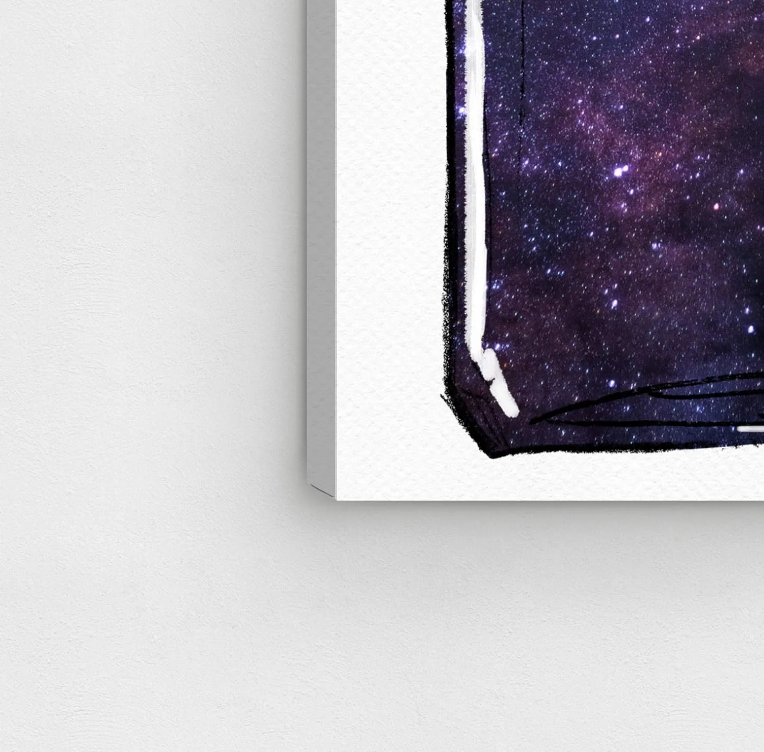 The Oliver Gal Artist Co. Fashion and Glam Wall Art Canvas Prints 'Galaxy to Paris Parfum' Home Décor, 20 in x 30 in, Purple, White