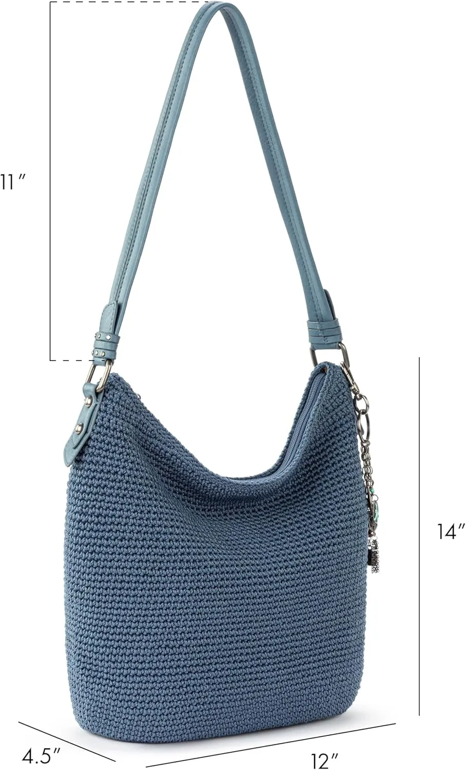 The Sak Sequoia Hobo Bag - Hand Crochet Large Women's Purse for Everyday & Travel - Durable Handbag & Tote With Zipper Pocket