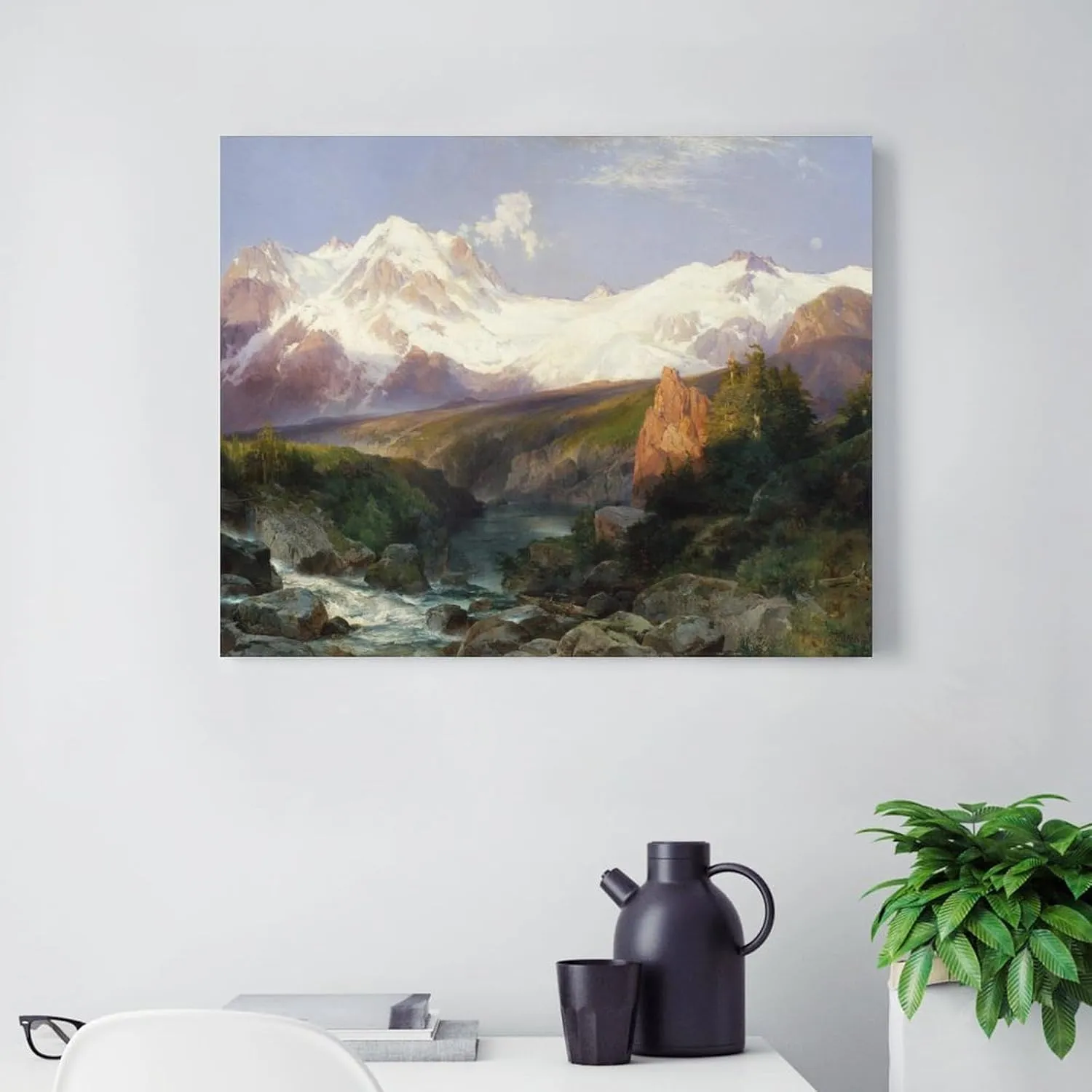 The Teton Range By Thomas Moran Art Prints Paintings Canvas Poster Room Aesthetic Poster Print Art Wall Painting Canvas Posters Modern Bedroom Decor 08x10inch(20x25cm)