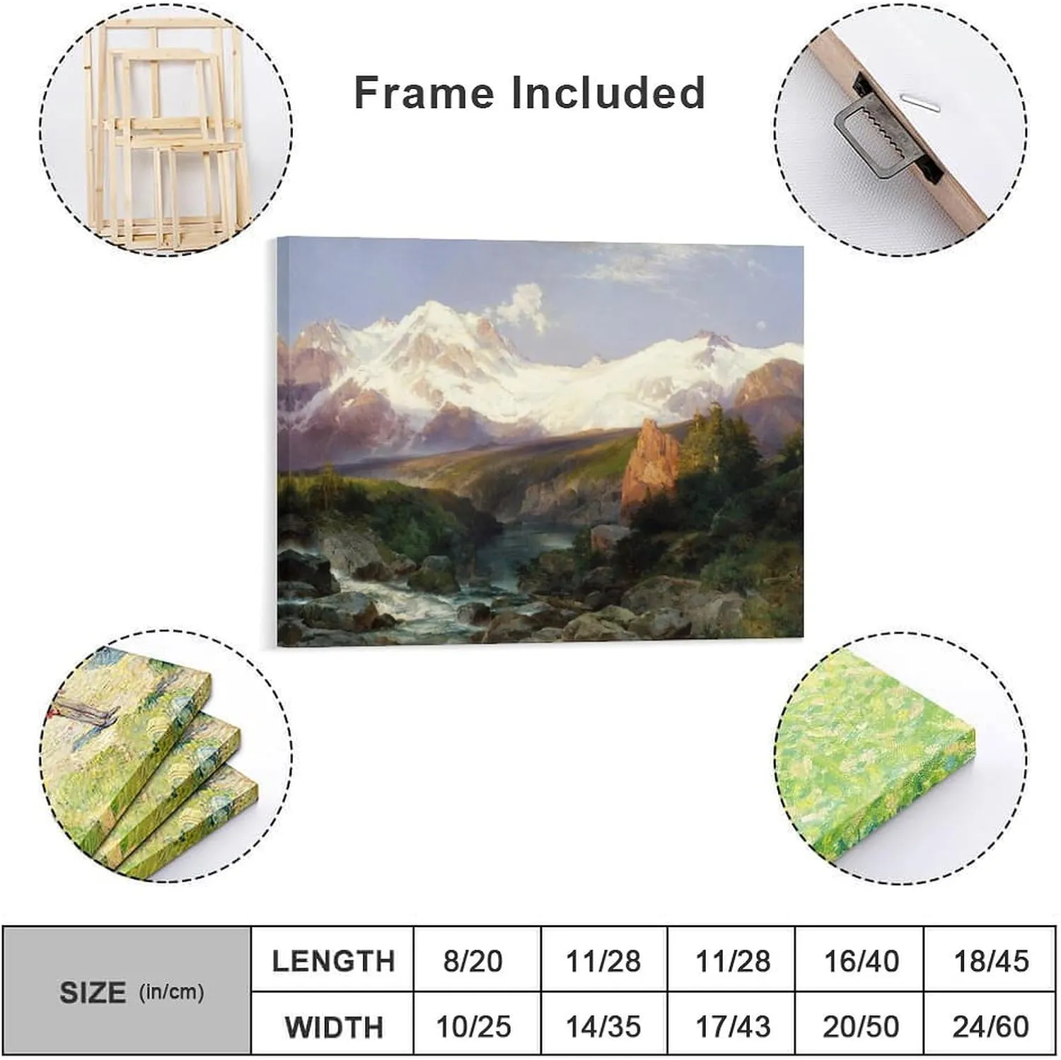 The Teton Range By Thomas Moran Art Prints Paintings Canvas Poster Room Aesthetic Poster Print Art Wall Painting Canvas Posters Modern Bedroom Decor 08x10inch(20x25cm)
