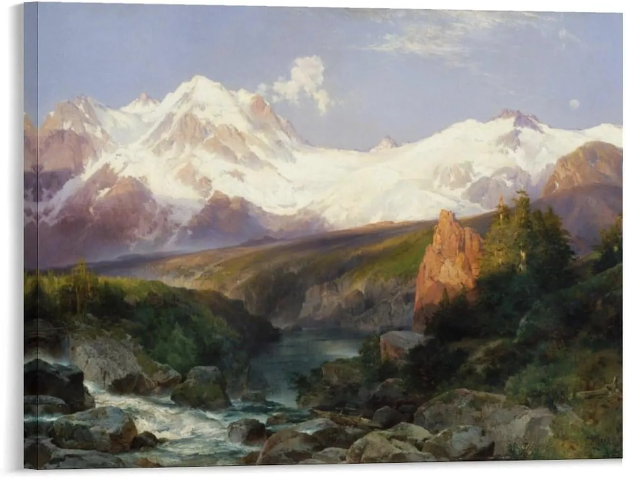 The Teton Range By Thomas Moran Art Prints Paintings Canvas Poster Room Aesthetic Poster Print Art Wall Painting Canvas Posters Modern Bedroom Decor 08x10inch(20x25cm)