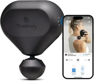 Therabody Theragun Mini (2nd Generation) - Handheld Deep Tissue Percussion Massage Gun & Compact Personal Massager for On-The-Go, Portable Muscle Pain Relief in Neck, Back, Leg, Hand, Shoulder (Black)