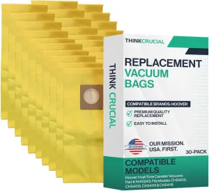 Think Crucial Replacements for Hoover HushTone Canister Vacuums Part # AH10243, Fits Models: CH54013, CH54015, CH54113 & CH54115 (30 PACK)