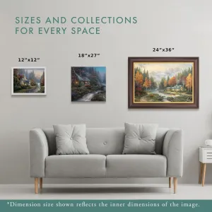 Thomas Kinkade Disney Lady and the Tramp 8" x 10" Gallery Wrapped Canvas | Frameless Room Wall Art | Certificate of Authenticity Included