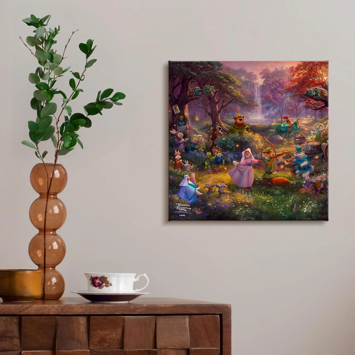 Thomas Kinkade Disney Robin Hood Gallery Wrapped Canvas (14x14)