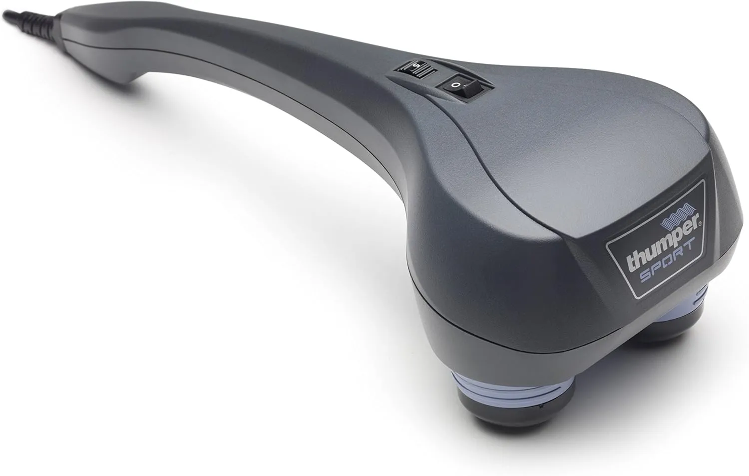 Thumper Sport Percussive Massager - Deep Tissue Home use Massage for Muscles, Back, Shoulders, Neck, Legs, arms. Portable Therapy Action Electric Handheld Massager with Long Handle