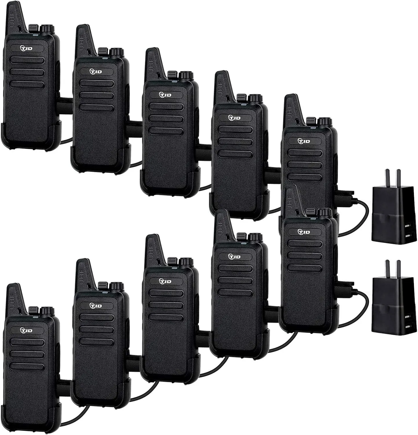 TIDRADIO TD-M8s Radios Walkie Talkies, Portable FRS Two-Way Radios Rechargeable, Rugged 2 Way Radios, VOX Hands Free, Long Range Walkie Talkies for Adults, Suitable for School Retail Church Restaurant