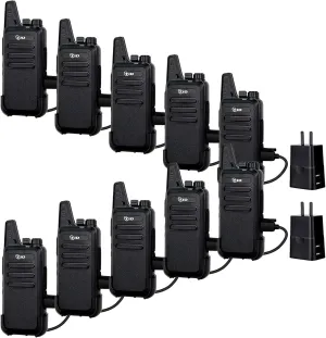 TIDRADIO TD-M8s Radios Walkie Talkies, Portable FRS Two-Way Radios Rechargeable, Rugged 2 Way Radios, VOX Hands Free, Long Range Walkie Talkies for Adults, Suitable for School Retail Church Restaurant